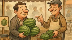 Banc: Mă duc la piață după pepeni