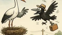 Banc: Un cioroi zbura: fâlâl, fâlâl!…