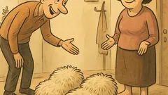 Banc: Iubi, ce frumoși sunt papucii!