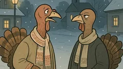 Banc: Doi curcani stau de vorbă...