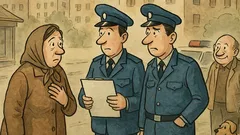 Banc: O femeie e oprită de poliție