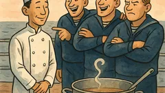 Banc: Pe un vas militar, un bucătar chinez