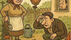 Banc: Marie, unde-i Ion? În grădină...