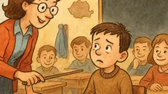 Banc: Învățătoarea către Bulă: Spune o insectă