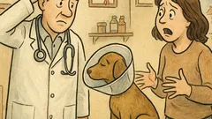 Banc: La veterinar, câinele meu n-are nas!