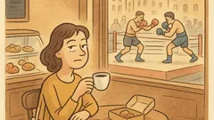 Banc: Soția boxerului îl așteaptă la cofetărie...