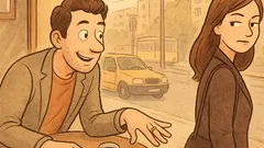 Banc: Un tip încearcă s-o agațe...