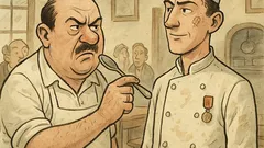 Banc: Patronul gustă mâncarea și se strâmbă nemulțumit