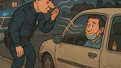 Banc: Mă oprește un echipaj de poliție...