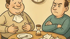 Banc: Doi prieteni plinuți discută despre dietă