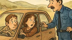 Banc: Un șofer gonește, polițistul îl oprește