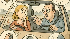 Banc: O blondă la prima oră de condus