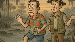 Banc: Un turist prin mlaștinile din Florida