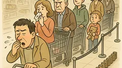 Banc: Azi, la Kaufland, am strănutat.