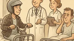 Banc: În spital, vecinul se crede motocicletă