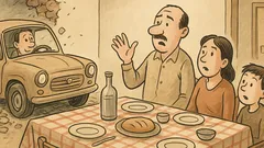 Banc: La cină, intră o mașină