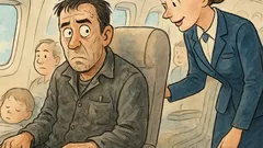 Banc: Stewardesa întreabă: „Ați mai zburat?”