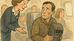 Banc: Văzând un pasager neliniștit...