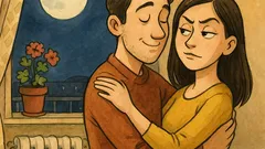 Banc: Doi îndrăgostiți, strânși în brațe...