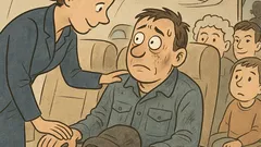 Banc: Stewardesa întreabă pasagerul neliniștit…