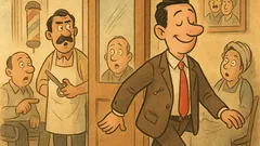 Banc: Un tip intră val-vârtej la frizerie