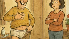 Banc: „Femeie, uită-te, am slăbit!”