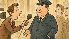 Banc: Reporterul îl intervievează pe un polițist…