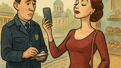 Banc: Un polițist, astăzi, oprește o doamnă