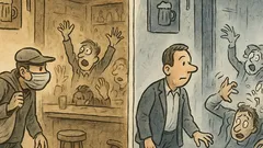 Banc: Intră unul fără mască în bar...