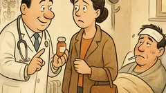 Banc: Un bărbat cu febră la doctor...