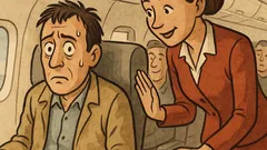 Banc: Stewardesa: Ați mai zburat vreodată?