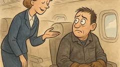 Banc: Stewardesa îl întreabă: Ai mai zburat?