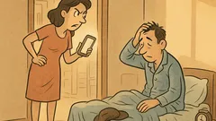 Banc: Soția dimineața: „Unde ai fost?”