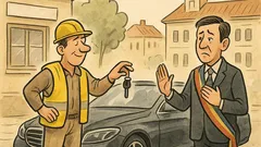 Banc: Proprietarul de construcții oferă un Mercedes