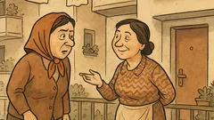 Banc: Două vecine stau de vorbă...