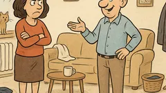 Banc: Soția nervoasă îi reproșează bărbatului